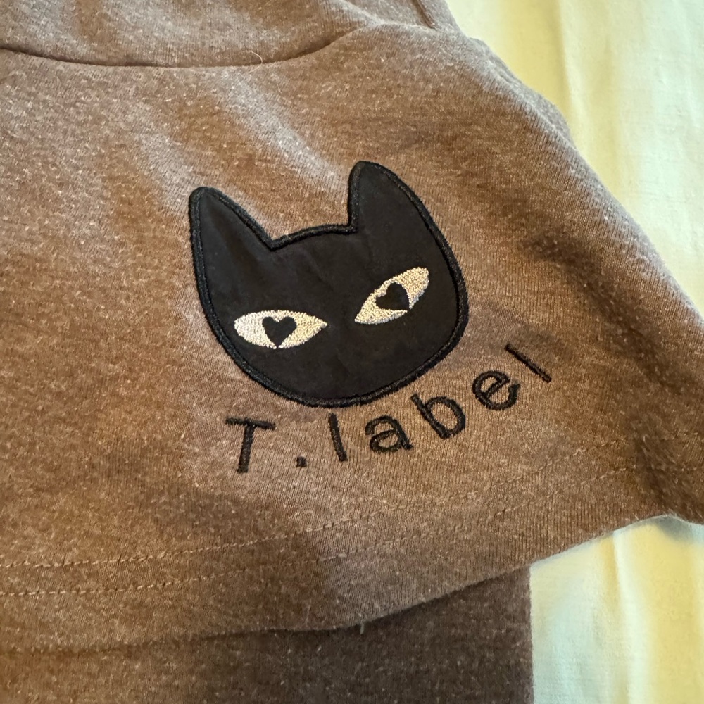 Toddler/Girls Brown Skirted Leggings with Cute Cat Detail - Picture 3 of 6